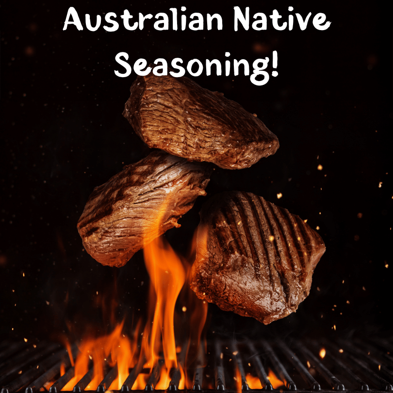 Terrablendz Australian Native Seasoning steaks over a grill