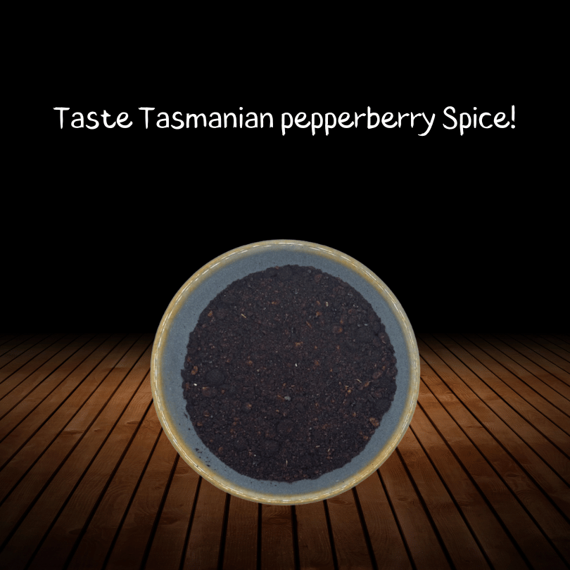 Taste Tasmanian Pepperberry Spice, ground Pepperberry in a bowl.