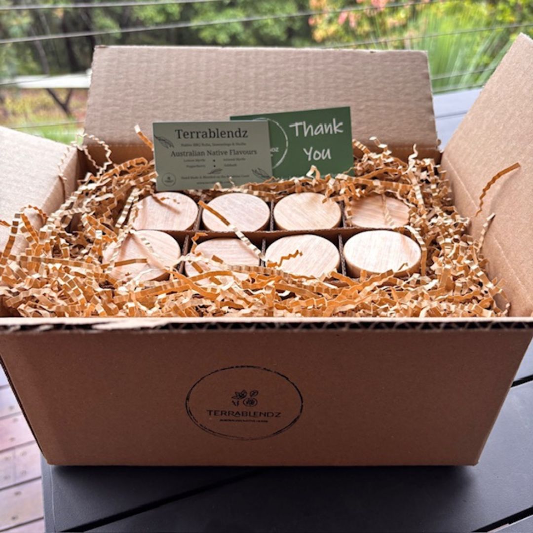 Terrablendz Jars in packaging box with Thank You Cards