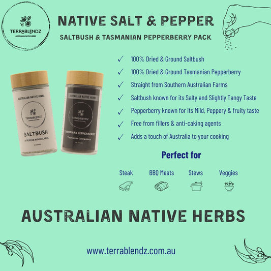 Terrablendz Native Salt and Pepper informational Flyer