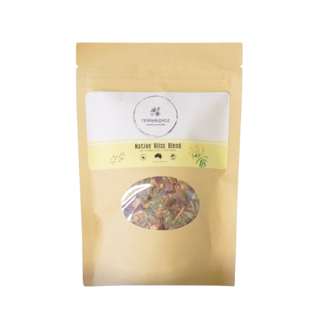 Terrablendz-Native Bliss Blend with strawberry gum and lemon Myrtle.