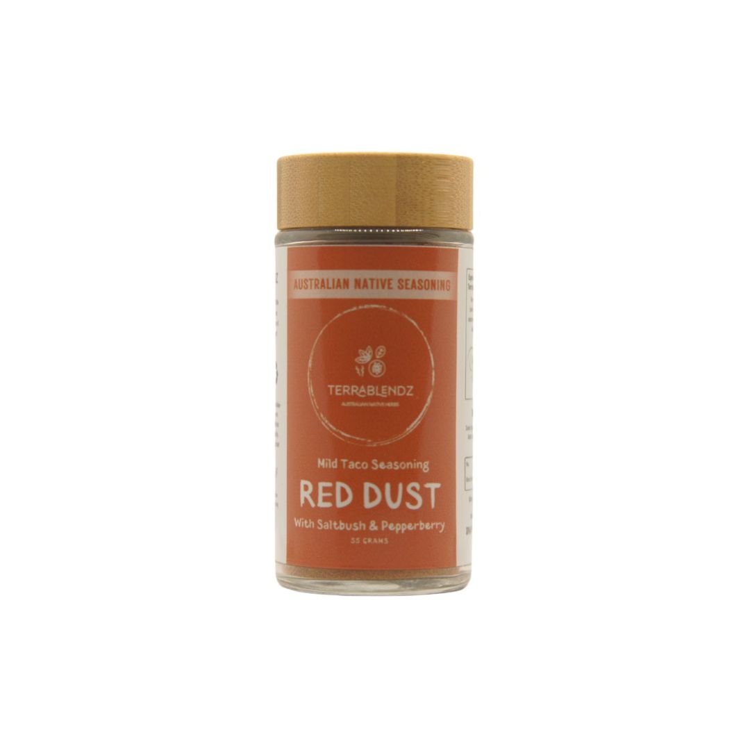 Terrablendz Red Dust Mild Taco seasoning.