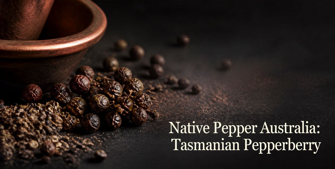 Native Pepper Australia Tasmanian Pepperberry Tasmannia lanceolata native Australian BBQ spice and seasoning