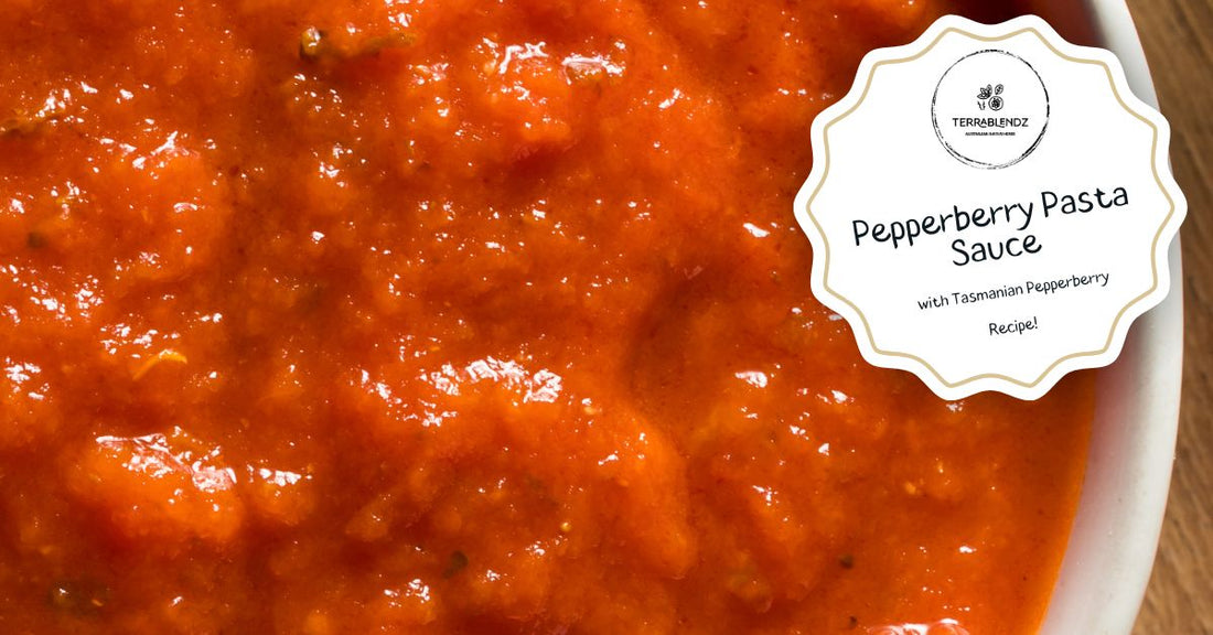 Terrablendz close up of a pepperberry pasta sauce.