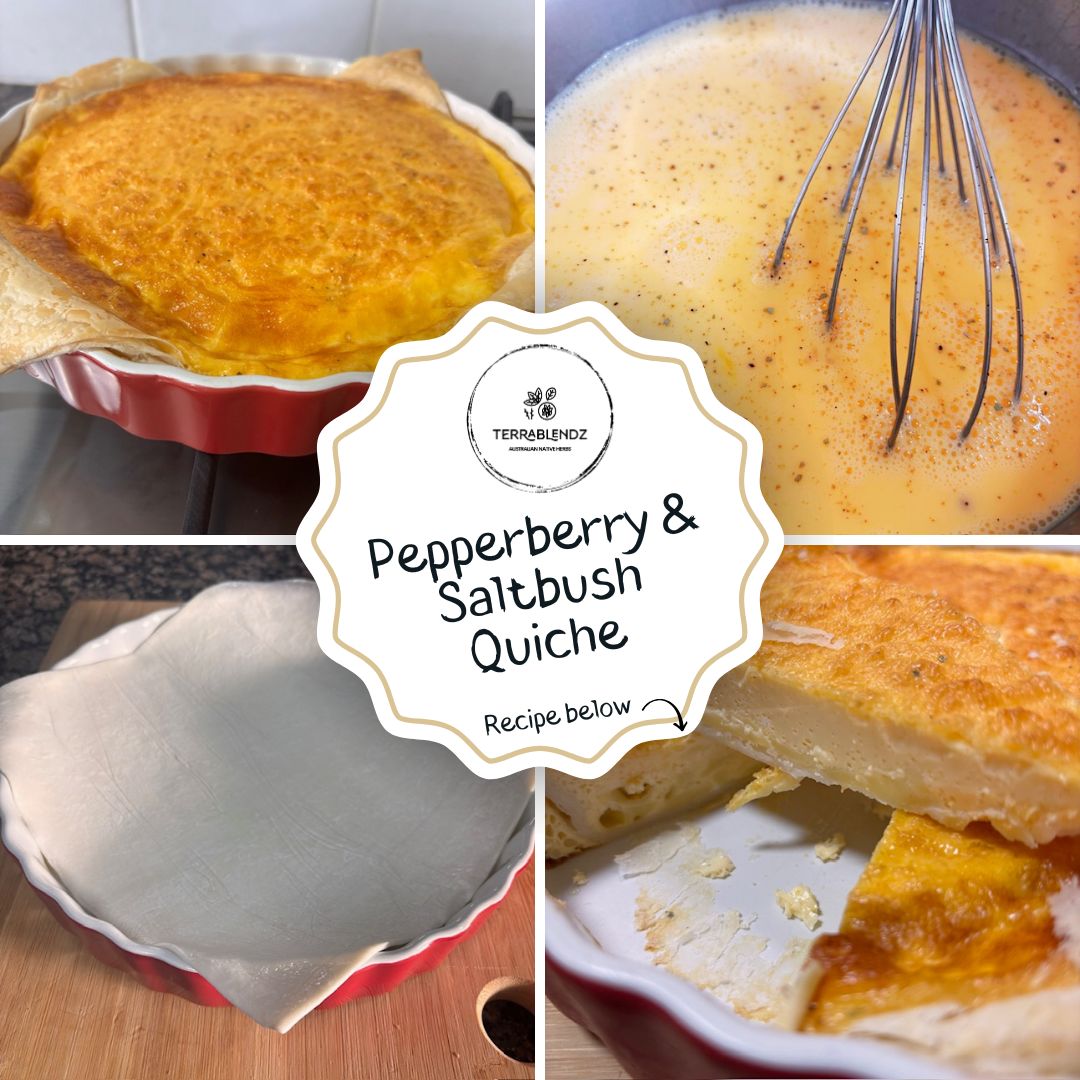 Terrablendz Saltbush and Pepperberry Quiche.