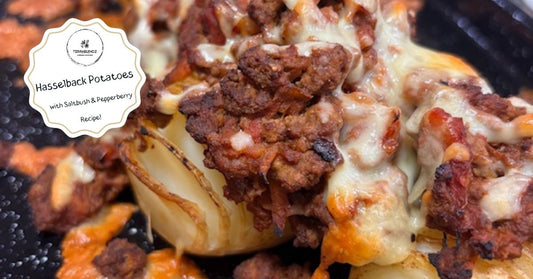 Hasselback Potatoes with Red Dust Mince — Terrablendz native seasoning recipe