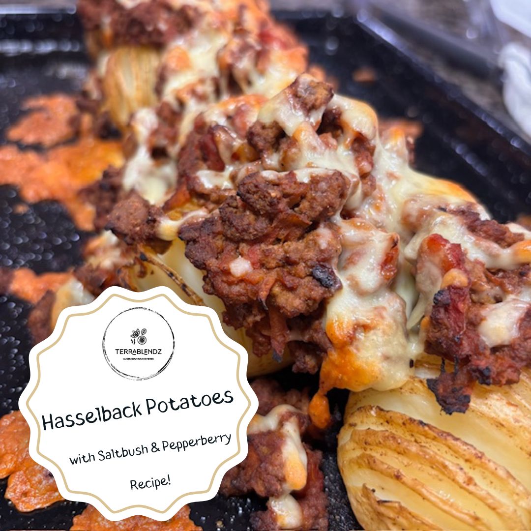Hasselback Potatoes with Red Dust Mince