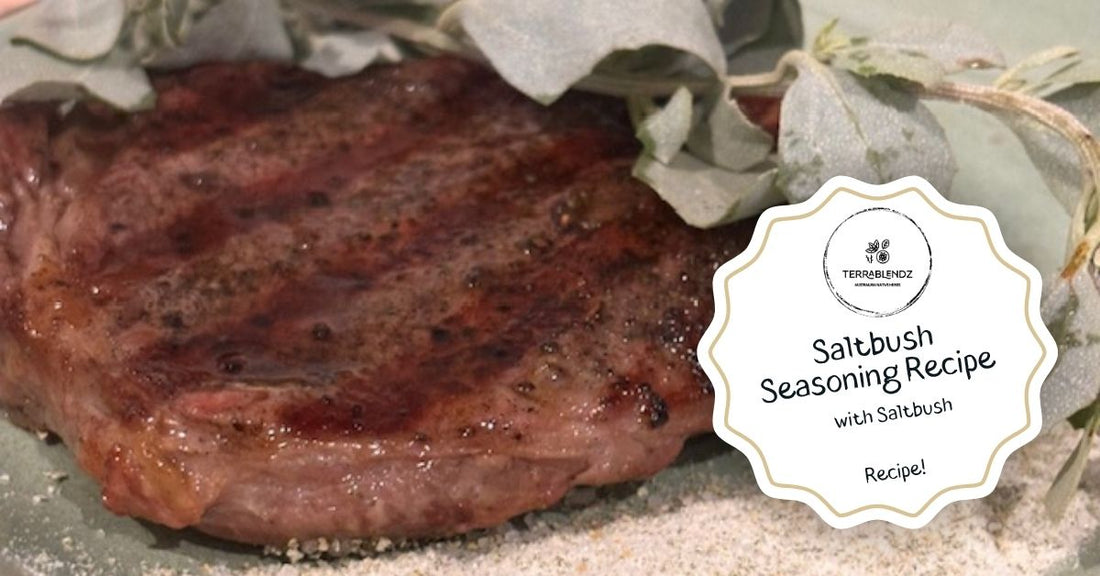 Australian saltbush dishes featuring Terrablendz dried saltbush seasoning and native herb BBQ rub