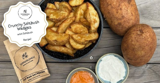 Crunchy Saltbush Wedges, using Terrablendz dried and ground Saltbush