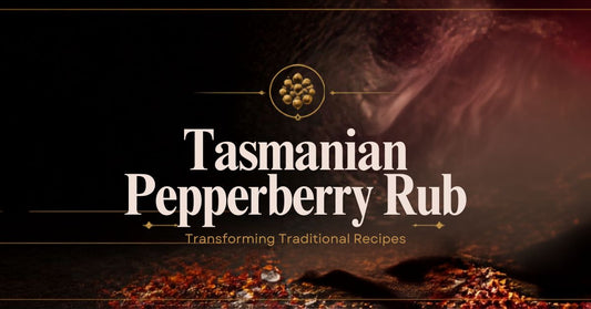 Tasmanian Pepperberry rub with grilled meats and vegetables — bold Australian BBQ seasoning by Terrablendz