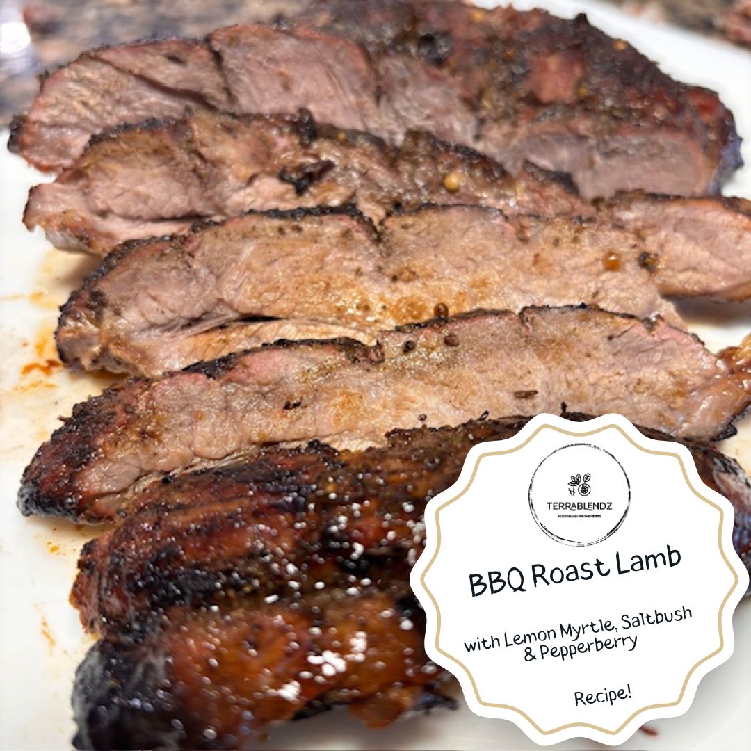 BBQ Lamb Roast with Lemon Myrtle, Saltbush & Pepperberry