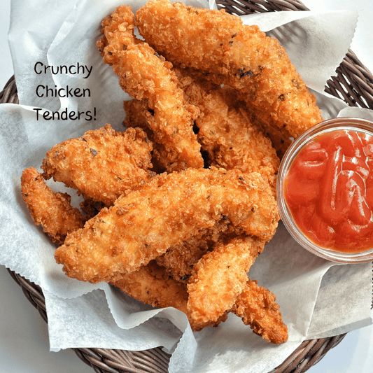 Chicken Tenders in a bowl with dipping sauce