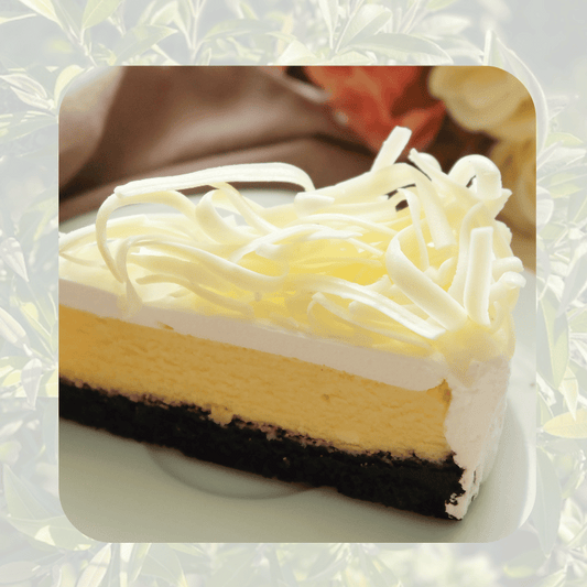 Dried Lemon Myrtle White Chocolate Cheesecake
