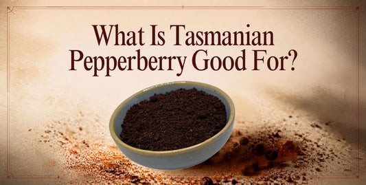 What Is Tasmanian Pepperberry Good For — dried Tasmannia lanceolata berries, Australian native BBQ spice by Terrablendz