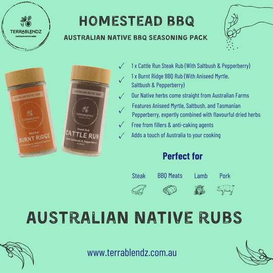 Terrablendz Homestead BBQ Rubs.