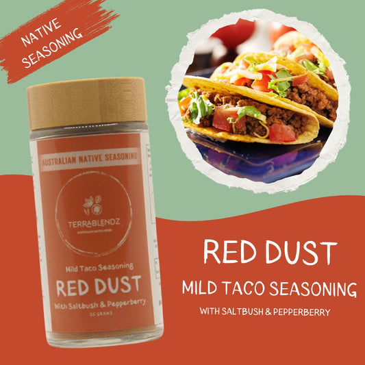 Red Dust Mild Taco Seasoning (with Saltbush & Pepperberry).